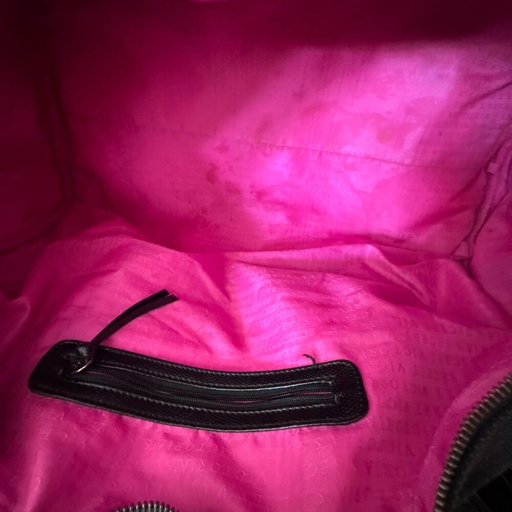 Vintage Y2K Victoria’s Secret Black Canvas Weekender Duffel Bag - Picture 8 of 16